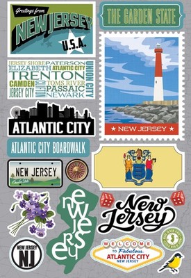 Reminisce Jet Setters 3,0 dimensionale Aufkleber - New Jersey - JET-029