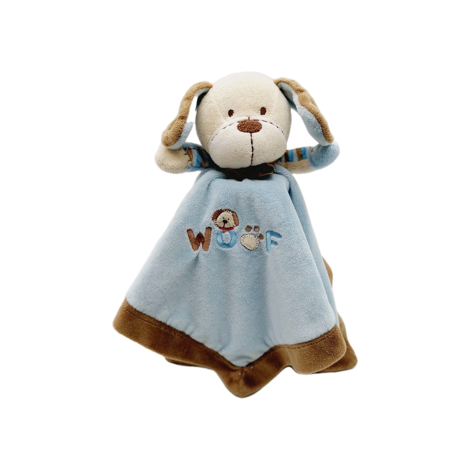 Carters Plush Puppy Lovey Security Blanket Rattle Woof Stuffed Animal Read