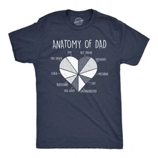 Mens Funny T Shirts Anatomy Of Dad Sarcastic Fathers Days Graphic Novelty Tee