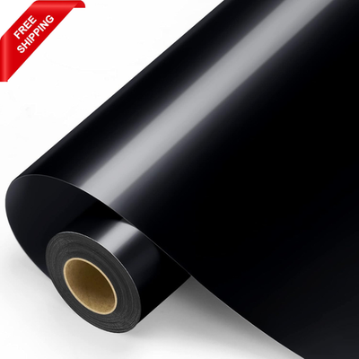 #ad Vinyl Roll 12x11 Black Permanent Glossy Outdoor Decor Car Decal Signs Waterproof $18.95