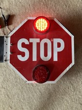 ++ Original USA Schulbus School Bus Stoppschild Stop Sign Vintage Sammler RAR ++