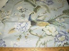 2 YDS P KAUFMANN PASSERINE PAVILLION BIRDS COTTON UPHOLSTERY FABRIC FOR LESS