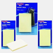 SupaDec Paint Pad With Handle & 2 Refill Pads Wall Ceiling Painting Pad 6x4 Inch