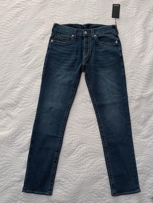 NEW True Religion Geno Relaxed Slim Blaze Blue Mens Denim Jeans Size 33x32