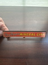 1950's MARX ROY ROGERS MINERAL CITY WESTERN TOWN PLAYSET TIN ROOF SIGN TOY PART