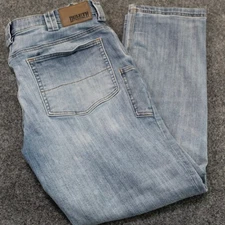 Duluth Trading Ballroom Double Flex Jeans Mens 36x30 Slim Fit Light Wash Denim