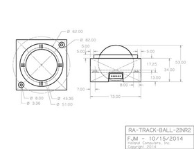 Track Ball 2 inch Arcade Game Trackball for Jamma 60-IN-1 Jamma iCade PCB board