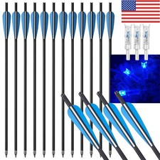 20" Carbon Crossbow Bolts /or Lighted Nocks Archery Shooting with Moon Nocks