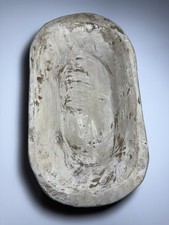 Farmhouse Wooden Dough Bowl 10X5 Rustic White Wood Boho Decor Centerpiece