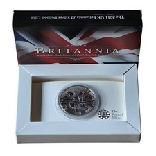 2011 UNITED KINGDOM SILVER PROOF BRITANNIA VAT EXEMPT STUNNING IN ORIGINAL BOX