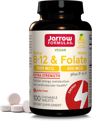 Extra Strength Methyl B-12 1000 Mcg & Methyl Folate 400 Mcg + P-5-P, Dietary ...