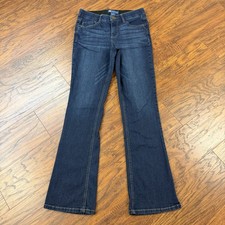 Democracy Jeans Womens 6 Boot Cut Mid Rise Dark Wash Stretch Denim Ab 28x31