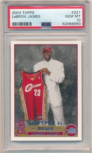 LEBRON JAMES 2003/04 TOPPS #221 RC ROOKIE CARD CAVALIERS SP PSA 10 GEM MINT