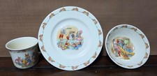 Royal Doulton Bunnykins 3 Piece Child Set Cup Bowl Plate Fine Bone China England