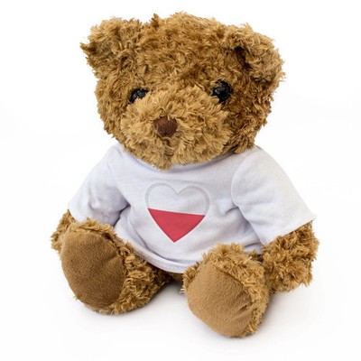 POLEN FLAGGE HERZ - Teddybär - süß kuschelweich - polnisches Geschenk