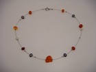 PEARL AMBER BEAD WIRE NECKLACE ESTATE — photo 6