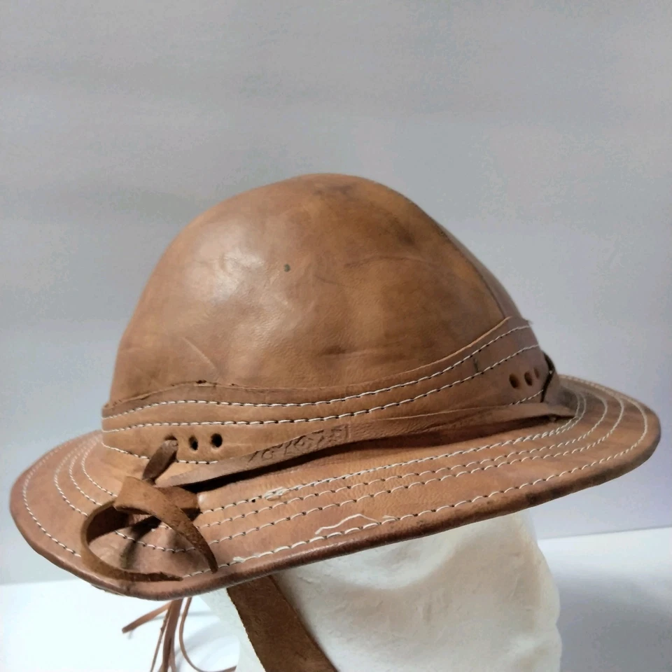 Sombrero de Vaquero Tradicional Brasileño de Cuero para Niños, Marrón Medido 6.5" en el Interior Foto 2 de 4