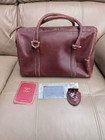 Rare Cartier Authentic Vintage Boston Bag Handbag Bordeaux Travel 1983 lock keys
