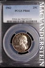 1962 Washington Quarter- Silver- PCGS PR-66- Luster #SLM446