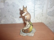 Lovely Border Fine Arts Mouse On Pear Signed Ayres Dated 84 VGC