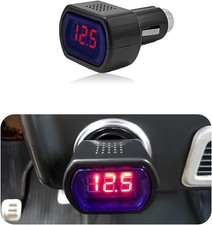 LED Display Voltmeter, DC 12V 24V Battery Voltage Tester Digital Panel Meter, El
