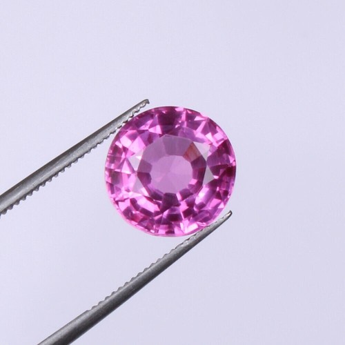 11 x 11 mm Piedra Suelta Natural Redonda Zafiro Rosa Caliente 7.55 Ct Calenta... - Imagen 2 de 7