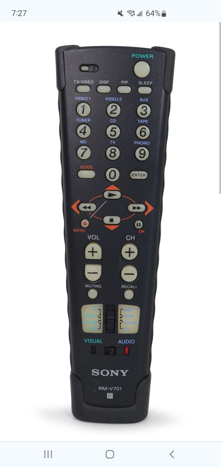 Sony Tv Remote Control Rvt FastShipping🇺🇸 Sony Tv Remote Control Model RM-V701 See Item ...