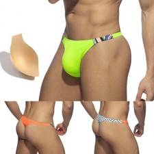 Low Rise Mens Swimwear Stretch Swim Thong Trunks Underwear Comfortable