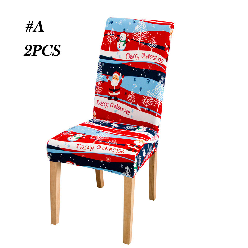 Christmas Stretch Dining Chair Covers Banquet Party Chair Slipcovers