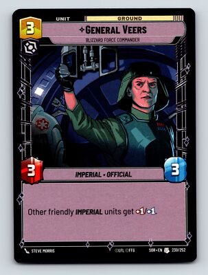 Command Heroism General Veers Blizzard Force Commander Unit Ground 3C 3H 3P