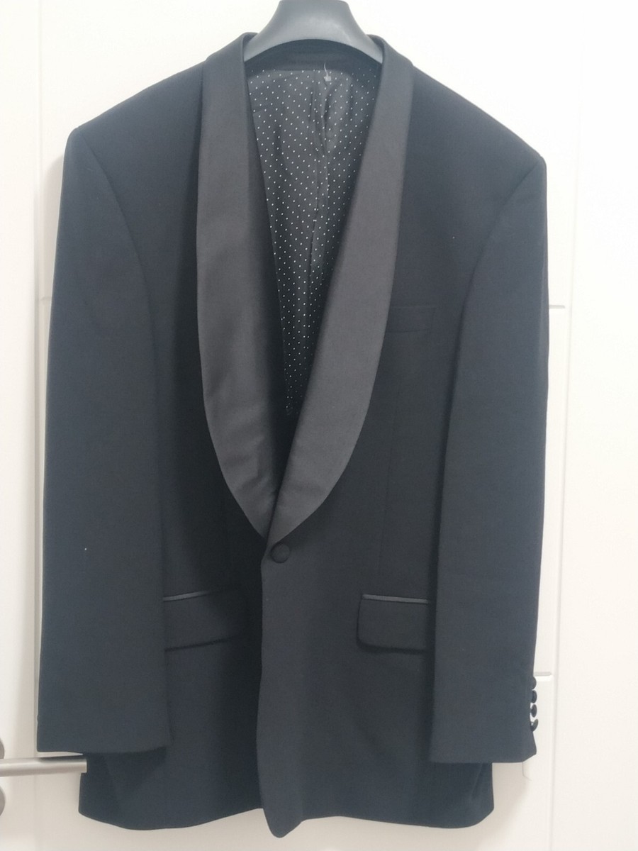 DANIEL HECHTER Men's Black Pure Wool Gorgeous Tuxedo Blazer Size