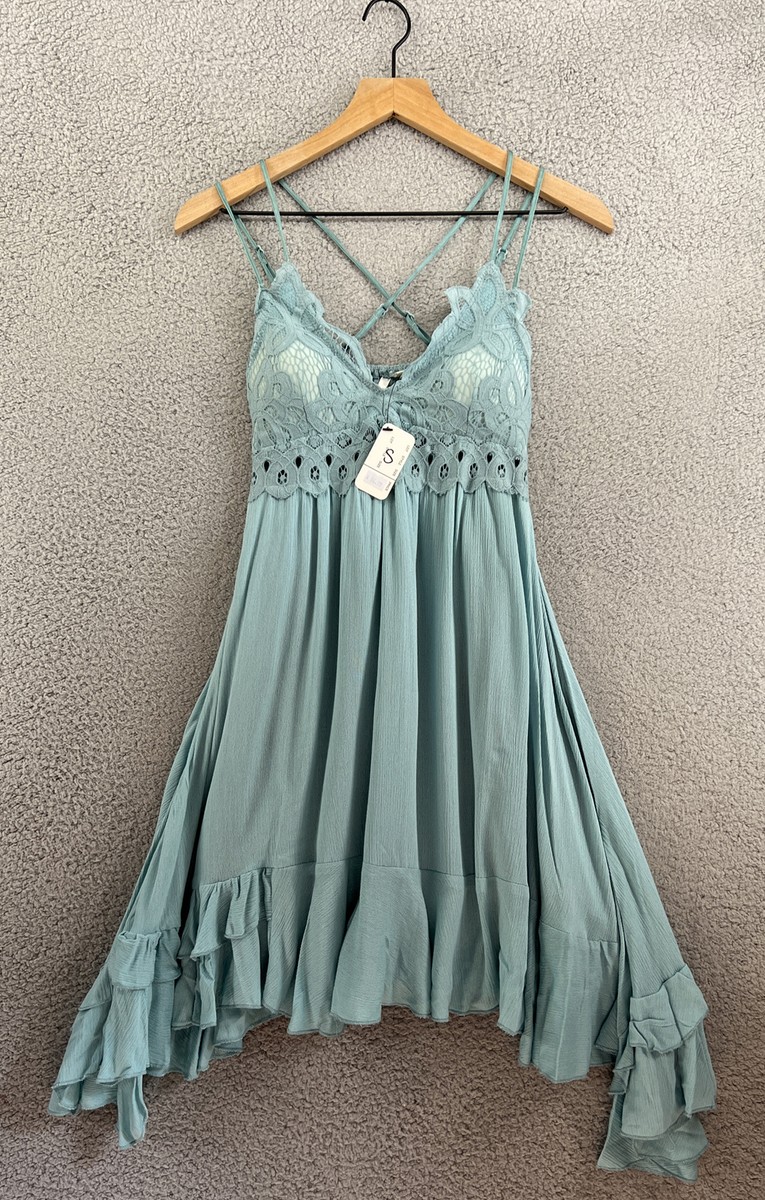 Trend Shop Womens Aqua Blue Short Ruffled Flare Strappy Dress Lace Top Sz Sm NWT | eBay Trend Shop Womens Aqua Blue Short Ruffled Flare Strappy Dress Lace Top Sz Sm NWT | eBay