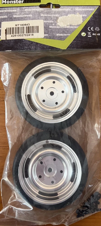 1 paire de pneus + jantes alu 1-10 voiture rc Touring - MT160643 - Photo 2/2