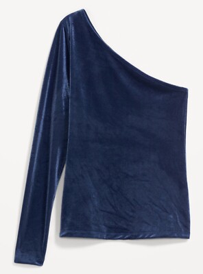 Old Navy Women s One-Shoulder Velvet Top Obscure Night Size Large XL 3X $27