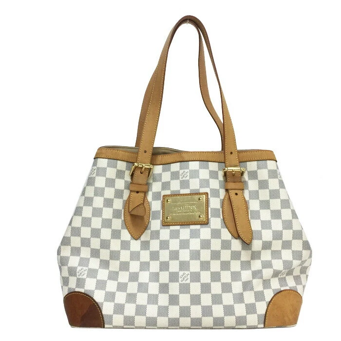 Louis Vuitton 2013 Pre-owned Damier Azur Hampstead PM Tote - White