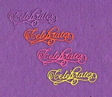 CELEBRATE  8 die cuts scrapbook card