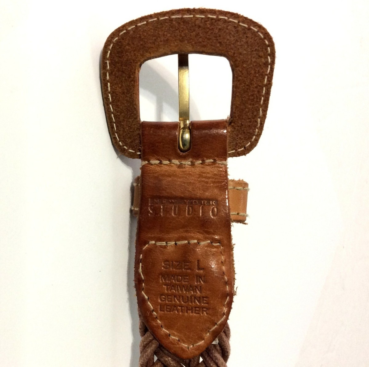 New York Studio genuine leather belt, L, 39 inch 25mm Belt in Grain Leather - Black – Brooklyn Tailors main image 4