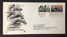 USPS 1979 FDC 1980 Summer Olympic Games Running Swimming ArtCraft Los Angeles