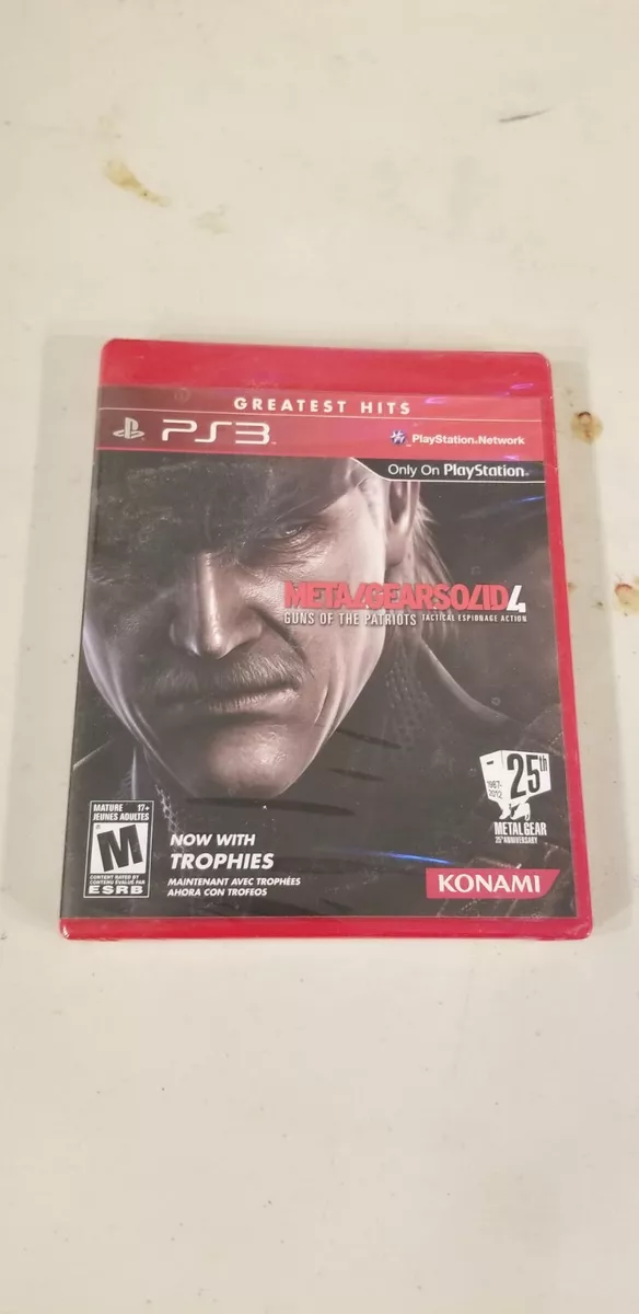 Metal Gear Solid 4 Guns of the Patriots Greatest Hits - PS3 - New, Factory  Seal