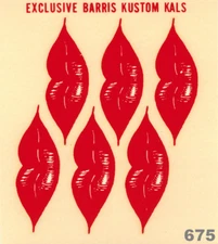 Barris Kustom Kals Water Slide Decal Speed Shop So Cal Hot Rod Drag Race 60's