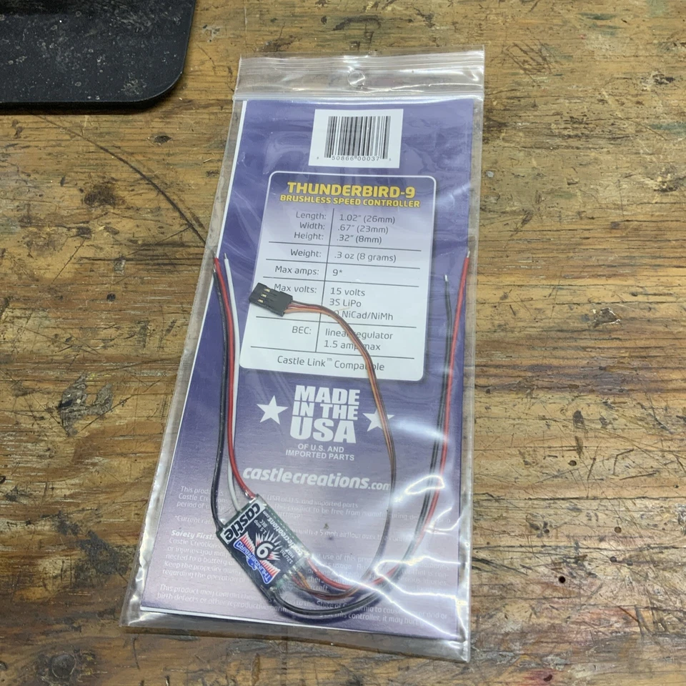 Castle Creations Thunderbird 9 Brushless Speed Controller 35 Lipo Max  - Image 2 of 4