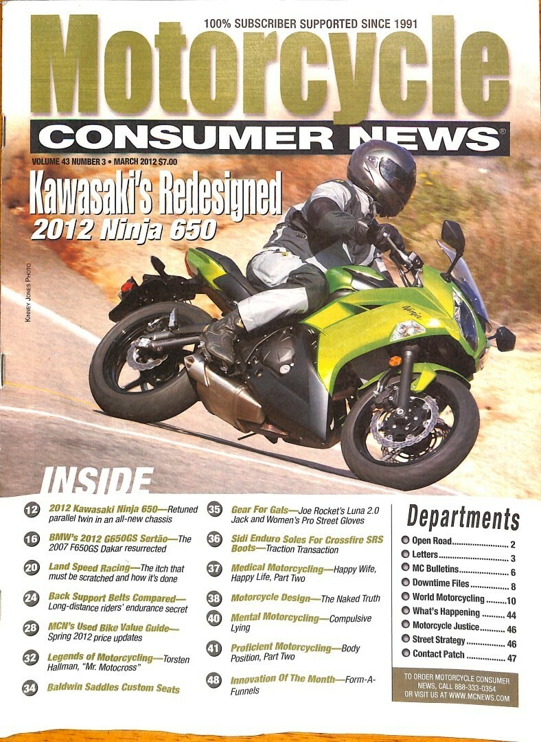 Motorcycle Consumer News, March 2012 eBay