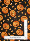Halloween Fabric Pumpkin Faces Candy Corn Witchful Thinking Cotton by Blank Yard