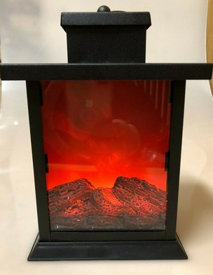 Tischkamin LED Tischfeuer Kaminfeuer m. Flammenflackern Kamin Laterne