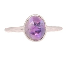 Natural Amethyst - African 925 Sterling Silver Ring Jewelry s.10 CR74014