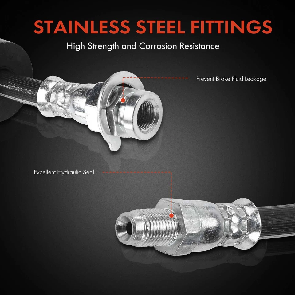 2x Mangueira Hidráulica de Freio Dianteiro para Chrysler 200 2015-2017 Dodge Dart 2014-2016 - Imagem 4 de 4