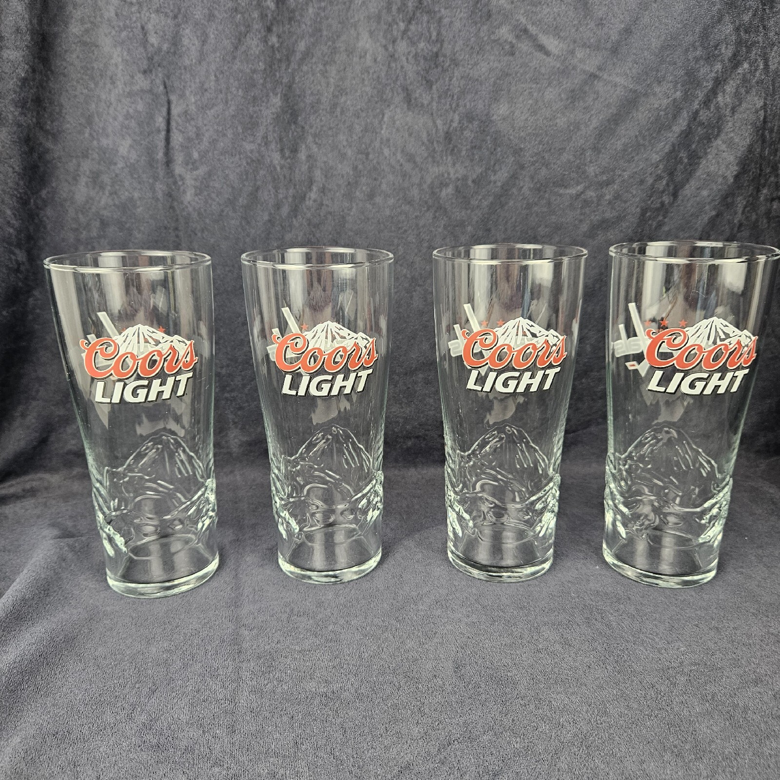 Set of 4 Coors Light Beer Drinking Glass Washington Capitals Barware 16