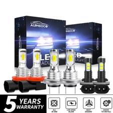 For Kia Sorento 2014-2015 Combo LED Headlight High Low Beam Fog Light Bulbs Kit