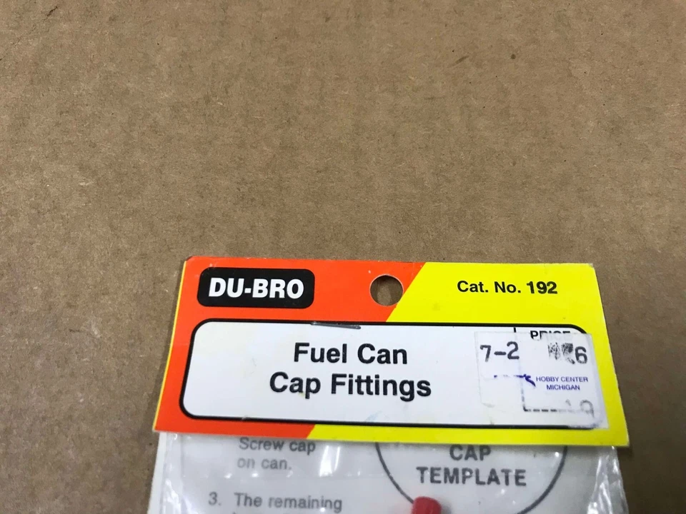 New Du-Bro Fuel Can Cap Fittings. No. 192 - Image 2 of 3