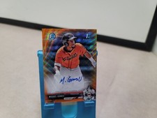 2017 Bowman Chrome Prospect Orange Wave Refractor /25 Miguel Gomez